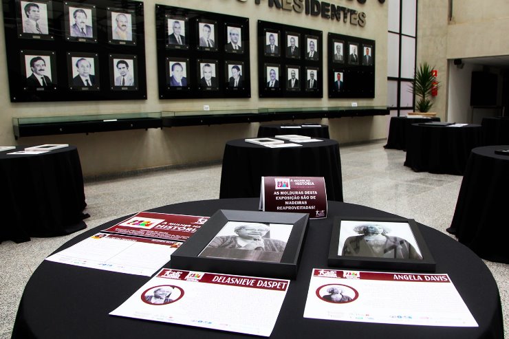 No Mês da Mulher, exposição no saguão da ALEMS exalta ícones femininos