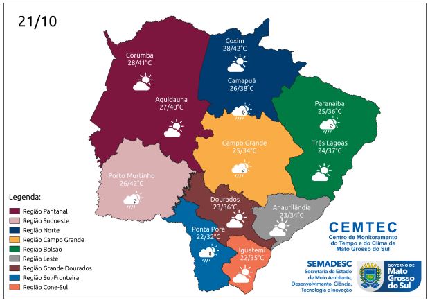 Previsão indica tempo estável neste sábado em MS