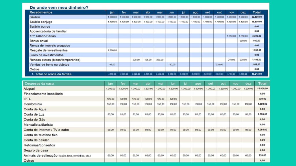 Educação financeira: 8 planilhas para você organizar as finanças do seu jeito