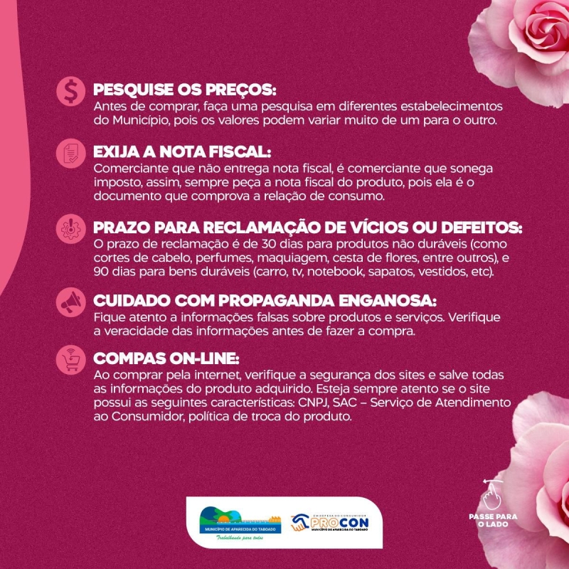 PROCON APT celebra o Dia das Mães com dicas importantes para o consumidor aparecidense