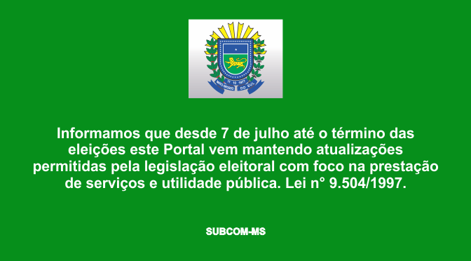Durante período eleitoral, sites do Governo do Estado estão suspensos