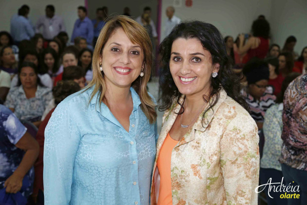 Primeira-dama Andréia Olarte e a secretária Liz Derzi