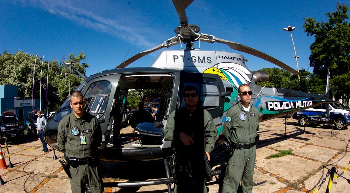 O policiamento aéreo será feito em Campo Grande e no interior do Estado. Fotos: Chico Ribeiro