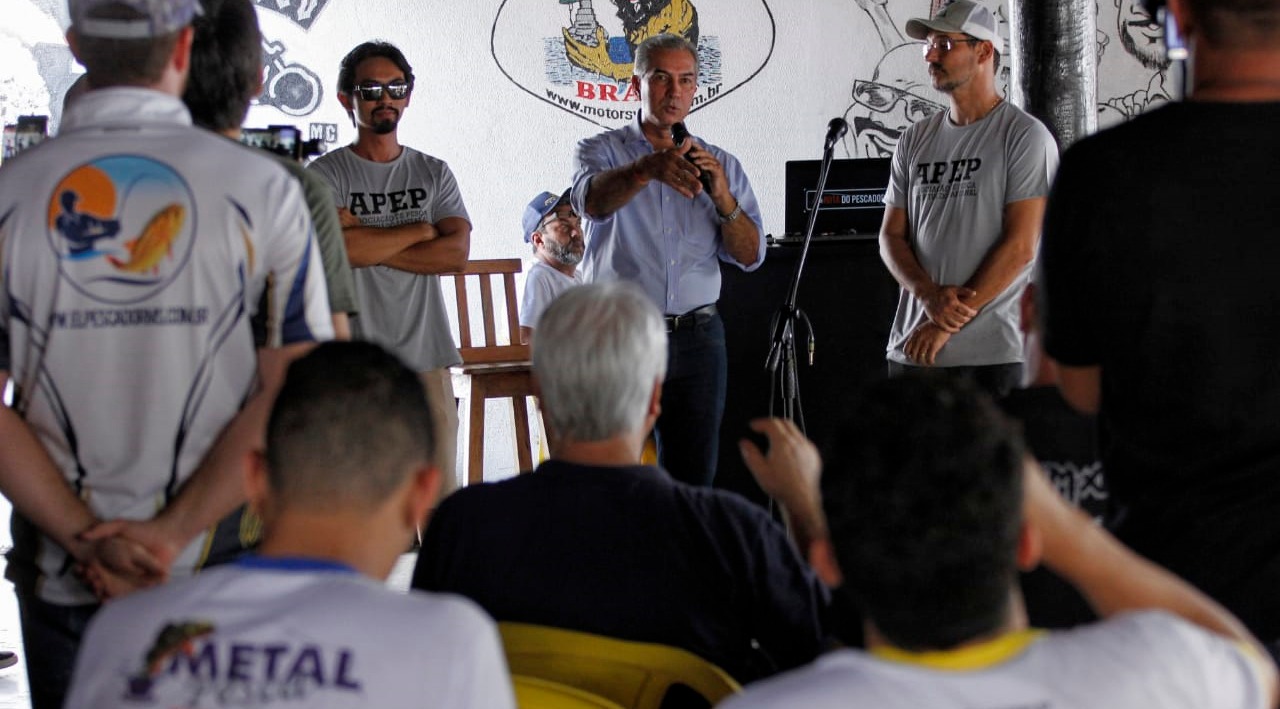 Reinaldo anunciou medida durante encontro de pescadores esportivos, em Campo Grande. Fotos: Chico Ribeiro