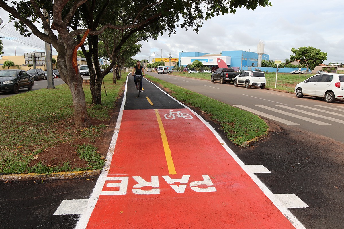 Na cidade de Três Lagoas, ciclovia da Avenida Filinto Muller é finalizada