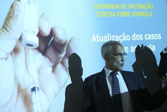 O ministro interino, Antônio  Nardi, atualiza os casos de febre amarela no país. Valter Campanato/Agência Brasil