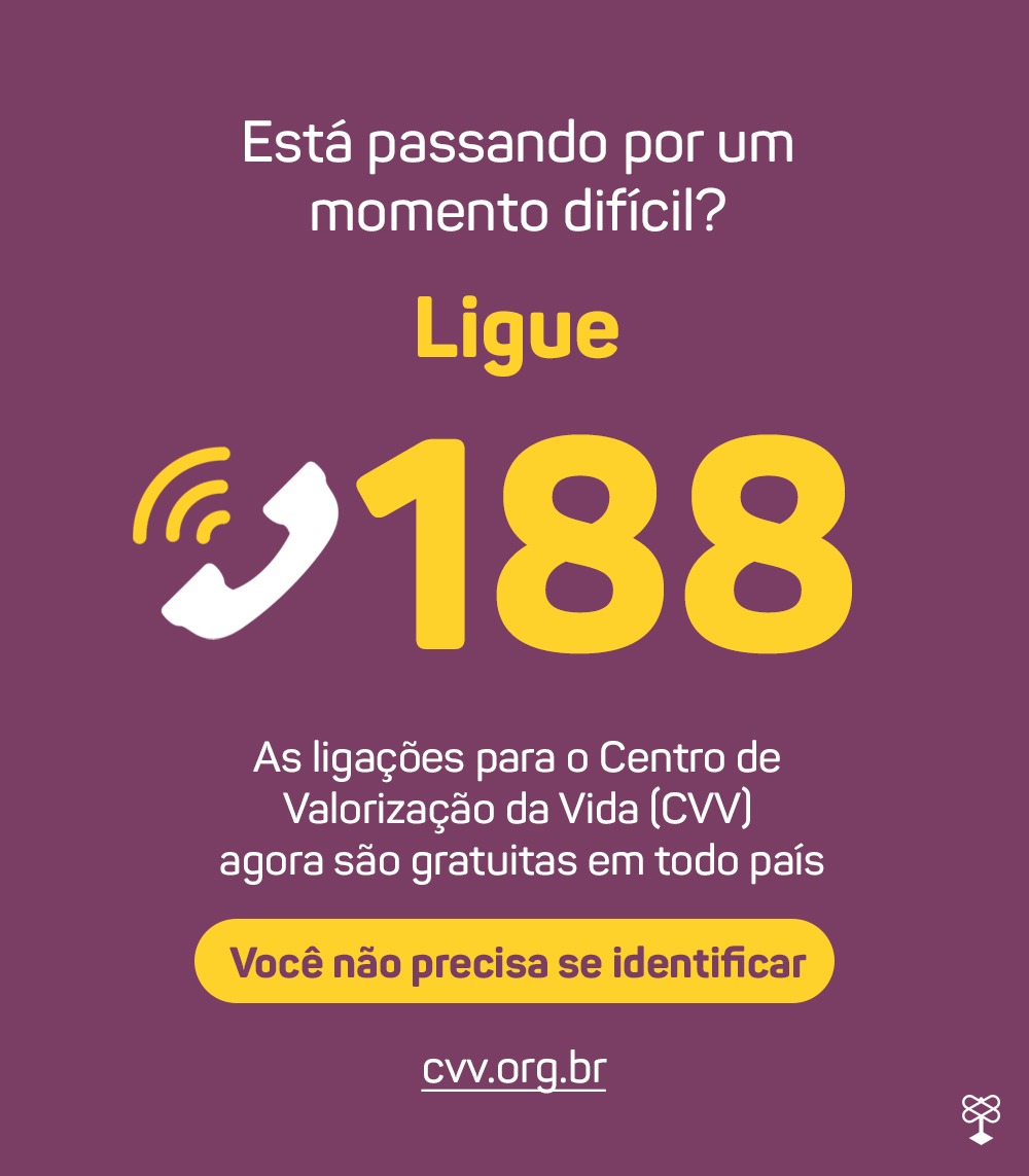 Telefone 188 do CVV de prevenção ao suicídio já funciona em todo o Brasil