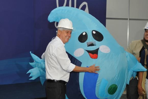 Alunos do Distrito Federal escolheram o nome Gotita para a mascote do 8º Fórum Mundial da Água. Pedro Ventura/Agência Brasília